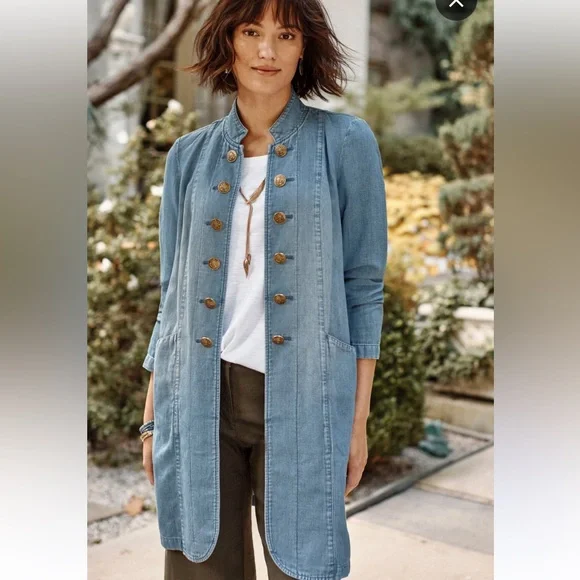 Jill Jackets Coats Bogo J Jill Denim Military Duster